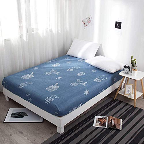 FHQCU Cubre colchon sabanas, Transpirable Lavable Ultra Soft para Sala de Estar Dormitorio,D,（W*L*H） 180 * 200 * 25cm