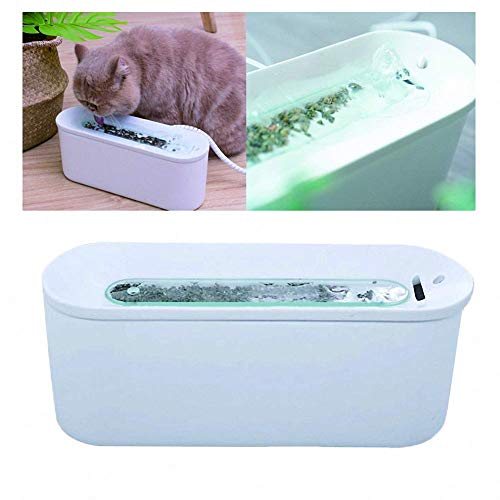 Fuente de Agua para Mascotas de cerámica River 1L Eléctrico Automático Gatos Dispensador de Agua para Perros Filtros de circulación silenciosa Bombas de Fuente No Mojado Cara Minerales Casca