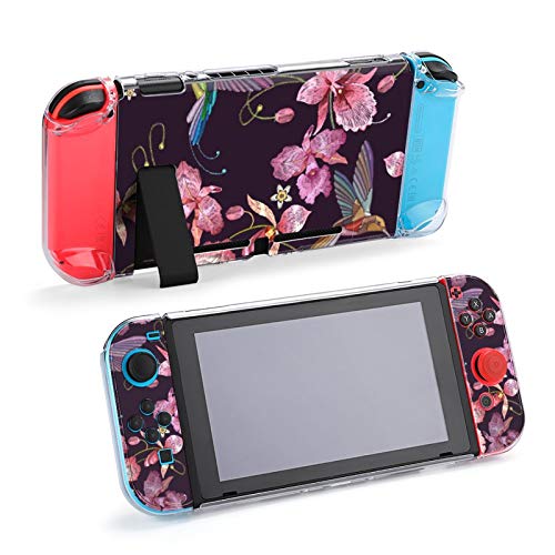 Fundas Protectoras de Flores Tropicales exóticas con pájaros y orquídeas para Nintendo Switch, Estuche rígido, Controladores de Agarre de Mano