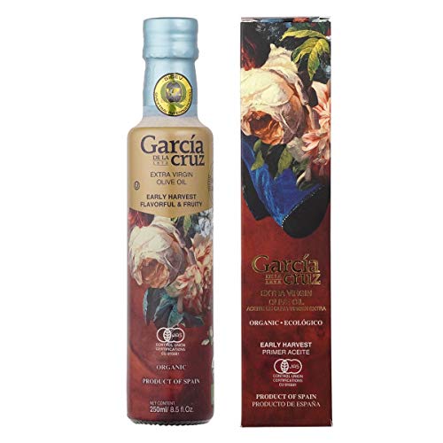 García de la Cruz - Aceite de Oliva Virgen Extra Ecológico - Primer Aceite Premium - Botella 250ml