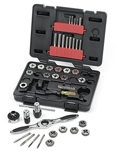 Gearwrench 3886 40 piezas de terrajas y machos de trinquete métricas en caso