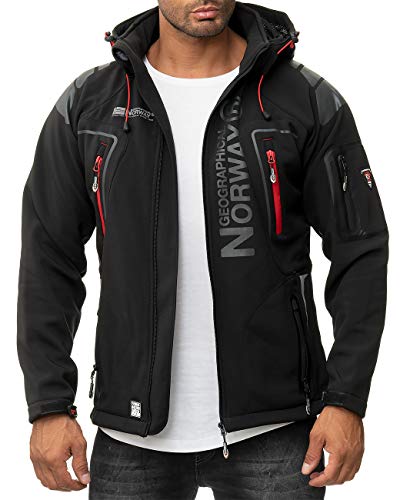 Geographical Norway Techno-bans - Chaqueta para hombre Negro M