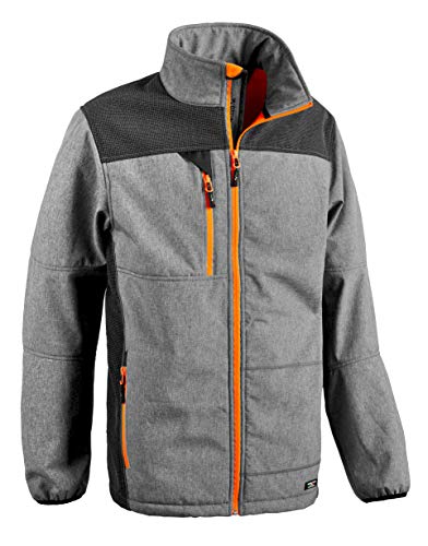 Greenpark Chaqueta funcional de softshell, para exteriores, de trabajo, de entretiempo, para hombre, material robusto, gris en tallas M-3XL gris L