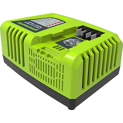 Greenworks Cargador Rápido de Batería G40UC4 (Li-Ion 40 V 4A 30 min Tiempo de Carga con Batería de 2Ah Adecuada Para Todos Los Dispositivos y Baterías de la Serie 40 V Greenworks Tools)