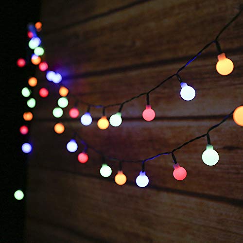 Guirnalda Luces Exterior Solar,Tomshine 50LED 6.9m Cadena de Luces Bolas Led Decorativas,IP44 Impermeable 8 Modos,Guirnaldas Luminosas para Exterior,Interior,Jardines Fiesta de Navidad (multicolor)