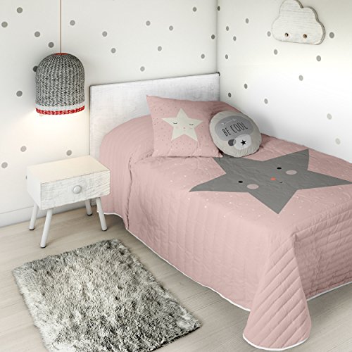 HACIENDO EL INDIO Colcha bouti Happy Star Cama 90 cm