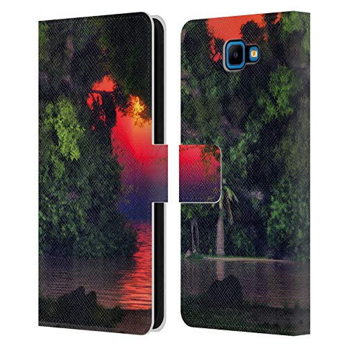 Head Case Designs Oficial Simone Gatterwe Isla Tierras Y Lugares Carcasa de Cuero Tipo Libro Compatible con Samsung Galaxy J4 Core