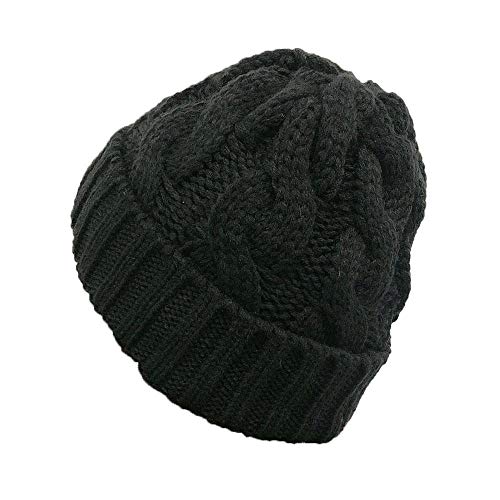 Hinleise - Gorro de invierno casual para mujer, color sólido, color liso, cálido, suave, para cobertizos, para esquí, # D, 1 pieza