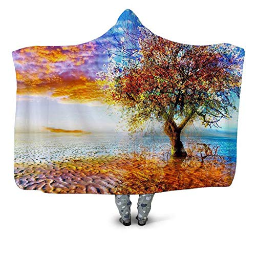 Impresión 3D Engrosamiento Double Velvet Velvet Manto de Chal, cálido en Invierno, Ropa de Camisa con Capucha, niños como I-150 * 200