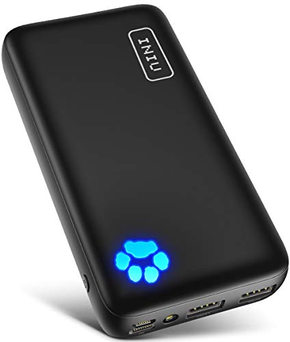 INIU Bateria Externa Movil, Compacto 20000mAh Power Bank con USB C y Salidas De 3A, Cargador Portatil Con Linterna Para iPhone Xs 8 7 Plus iPad Airpods Samsung S20 S10 Note 20 10 Xiaomi LG Etc.