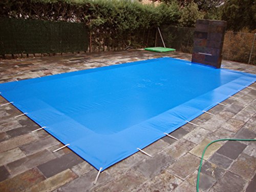 INTERNATIONAL COVER POOL Lona de Invierno para Piscinas de 6x3 Metros (con Anclajes y tensores) (6,30x3,30 m para Que sobresalga y se Pueda anclar Fuera de la Piscina) PVC