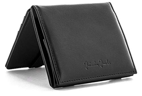 Jaimie Jacobs Cartera Mágica Flap Boy Magic Wallet Carteras Hombres Cuero auténtico (Negro)