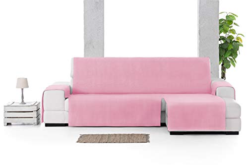 JM Textil Cubre Chaise Longue Leiva. Brazo Derecho, Tamaño Grande (290cm), Color: Rosa (02)