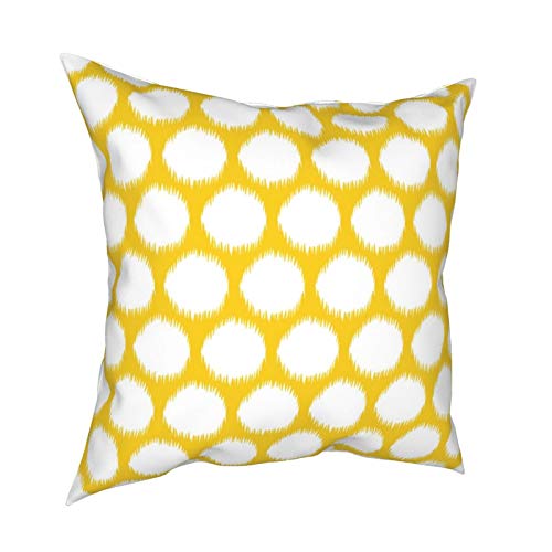 Jonquil Asian Moods Ikat Dots - Fundas de cojín cuadradas para sofá, sala de estar, cama de 45,7 x 45,7 cm