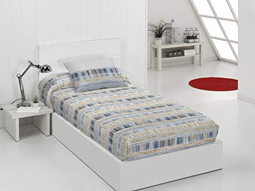 JVR Luna EDREDON Ajustable, Poliéster, Azul, Cama 150 CMS