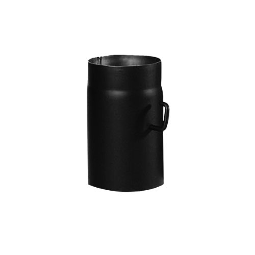 Kamino-Flam Tubo con Válvula para Chimenea, Metal, Negro, 15x3x25 cm, 2 Unidades