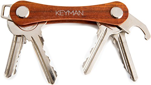 KEYMAN Organizador de Llaves Hecho de Madera | Key Organizer | Llavero con Elegante Caja de Regalo | Estuche de Madera para Las Llaves