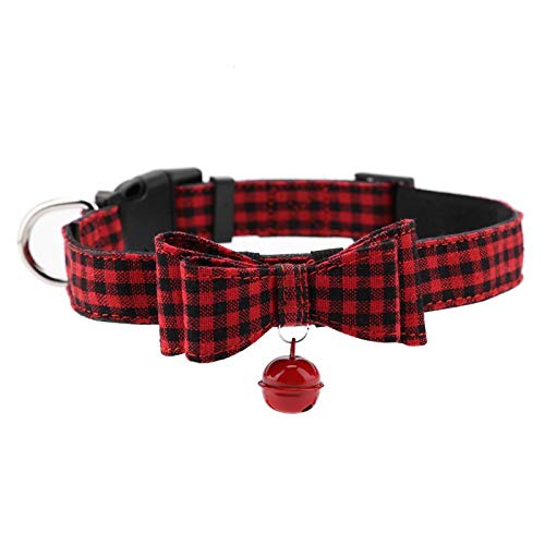 KUIDAMOS Bonita Pajarita, Collar para Perro con Campana, para(Red Box, S)