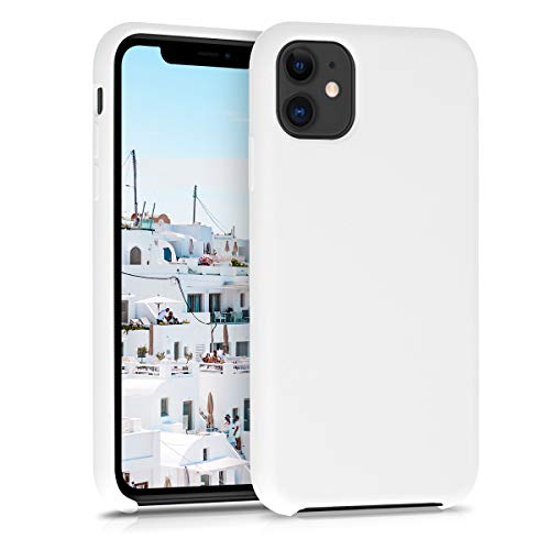 kwmobile Funda Compatible con Apple iPhone 11 - Carcasa de TPU para móvil - Cover Trasero en Blanco