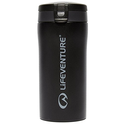 Lifeventure, 300ml, Black Flip-Top Thermal Mug, Unisex-Adult