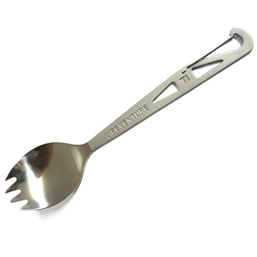 Lifeventure Titanium Forkspoon, Unisex-Adult, Silver, One Size