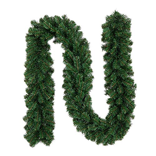 likeitwell Guirnaldas Decoraciones, Verde Claro Navidad ratán Guirnalda decoración 9ft sin Decorar árbol de Navidad Artificial guirnaldas Ornamento Verde Pino Guirnalda