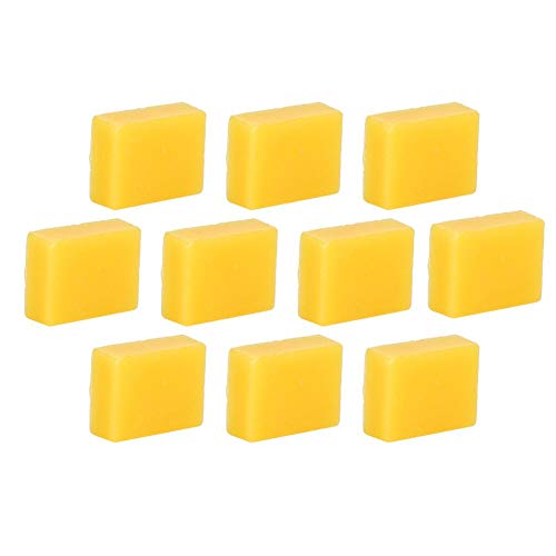 Liyeehao Cera de Abejas, 10PCS Cera de Abejas Natural Cuero Mantenimiento Hilo Pulsera Caoba Muebles Pulido Cera Cera de Abejas Bloque Cera de Muebles Cera de Muebles