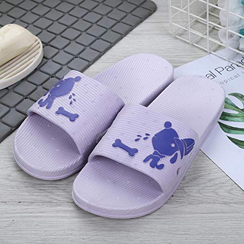 LNLJ pantoufles de masaje fitness, pantufles antidérapantes à semelle Souple, Sandalias de Salle de Bain creuses Pour Hommes et Femmes-Violet_40 / 41, santé Chaussures de masaje Pour