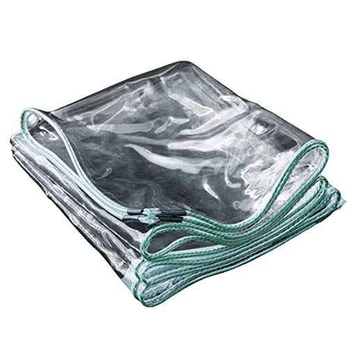 Lona Impermeable Toldo Lona Transparente Resistente Al Agua Resistente Con Ojales Espesar Pvc Vidrio Suave BalcóN Cortina De Lluvia Cerramientos Jardin PláStico(0.8 * 4m(2.6 * 13.1ft))