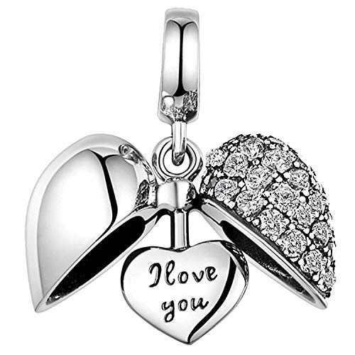 Lovans plata de ley corazón Circonita cúbica creada. Cubic Zirconia