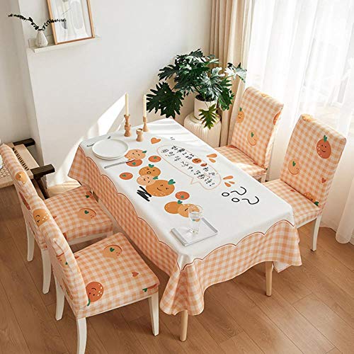 Mantel Simple Rectangular Paño De Algodón Y Lino Mantel De Mesa De Centro Impermeable Mantel De Mesa De Comedor Juego De Fundas De Silla, 16, Solo 1 Pza 140x210cm