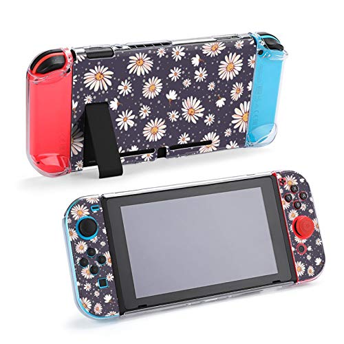 Margarita Flores Moda Lunares y tiernas Flores de manzanilla Funda Protectora para Nintendo Switch, Funda Suave y Delgada