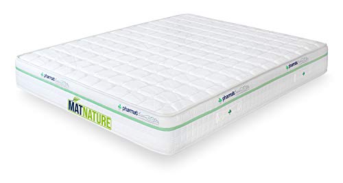 Matnature Colchón Modelo Pharmat | Colchón 25 cm Altura | Colchón Extra Adaptabilidad y Firmeza | Colchón Antibacterial | Colchón Viscoelástico | Todas Las Medidas (80 x 190 cm)