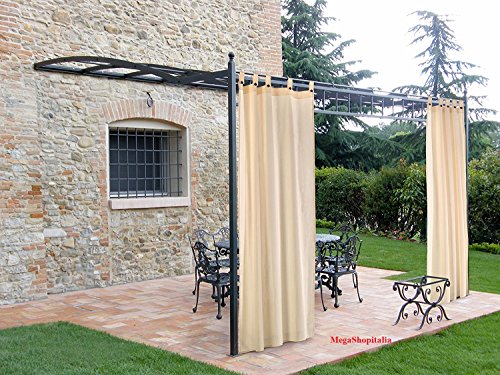 Megashopitalia Cortina para cenador Pergola Veranda Ojales (algodón