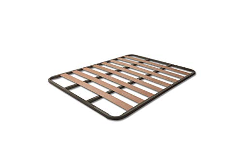 MUEBLIX.COM | Somier Eco para Cama 150 x 190 cm | Somier Sin Patas | Láminas Madera de Chopo de 17 cm y Estructura de Tubos de Acero | Útil para Camas de Matrimonio