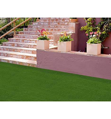 MUGAR Cesped Artificial Moqueta 7-10-14mm-Ancho 1,00-2,00-3,00m TERRAZA Rollos de 2x5m y 7mm Espesor(10m2)