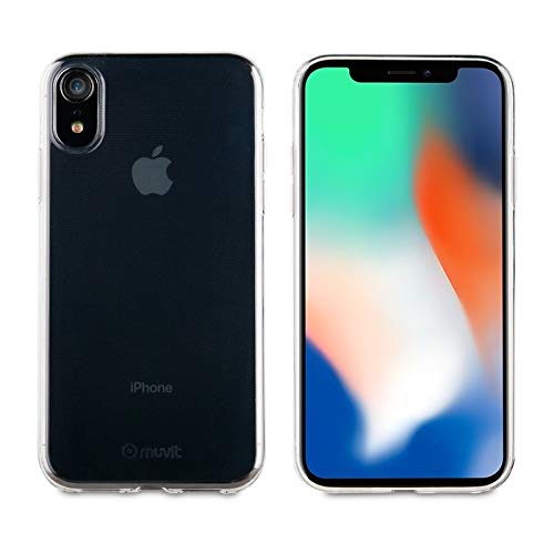 Muvit - Carcasa de polipropileno transparente para Apple iPhone XR