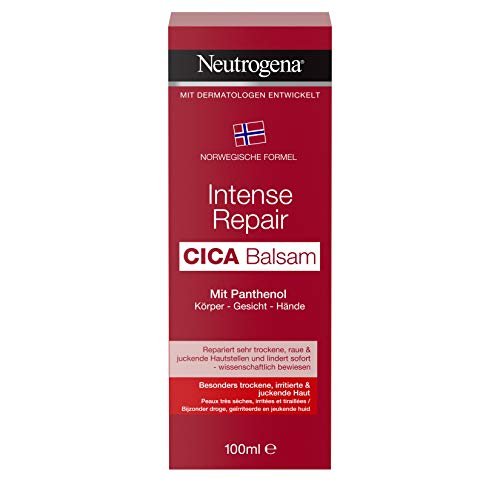 Neutrogena Intense Repair CICA Bálsamo con pantenol para cuerpo, cara y manos, loción corporal, crema facial y crema de manos en uno, 100 ml