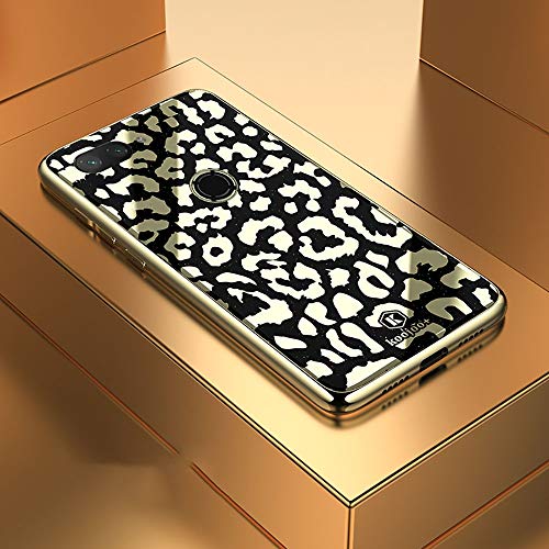 NO BRAND Carcasa de telefono Liuwenjin Leopard Pattern Galvanoplastia Soft Frame Plexiglass Mirror Funda Protectora for Xiaomi Mi 8 Lite (Elegante Blanco) (Color : Wild Black)