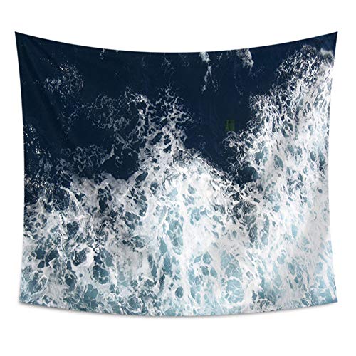 nobranded Ocean Wave Tapestry Blue Sea Tapestry Art Wall Hanging Surf Beach Art Decor Baño Hogar Dormitorio Sala de Estar
