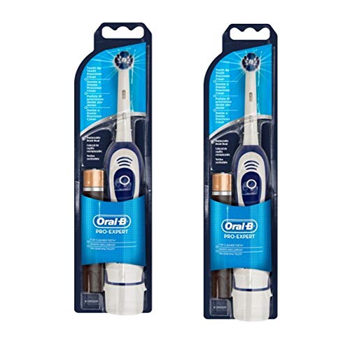 Oral-B Braun Pro Expert DB4010 - Cepillo de dientes a pilas (2 unidades), color blanco y azul