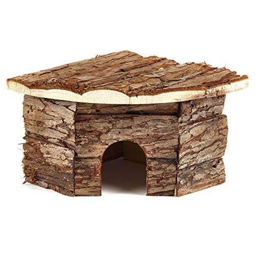 Pet Ting Natural Living Corner House para Animales Pequeños Ratones De Madera Real Hámster Gerbil Rata