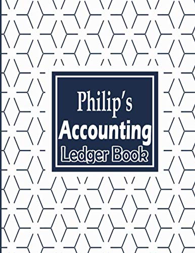 Philip's: General Business Ledger Checking Account Transaction Register Cash Book For Bookkeeping , 6 Column Payment Record And Tracker Log Book , Philip Gift idea