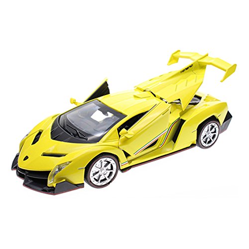 Phoenix Wonder Fresco Deportes acusto-óptica aleado del Coche Cabrito Modelo 1/32 para niños (Amarillo)