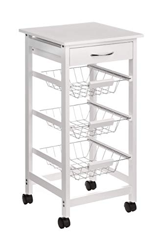 Premier Housewares - Carrito de Cocina, Color Blanco