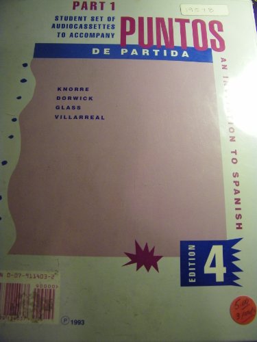 Puntos De Partida: An Invitation to Spanish: Student Set of Audiocassettes, Part 1