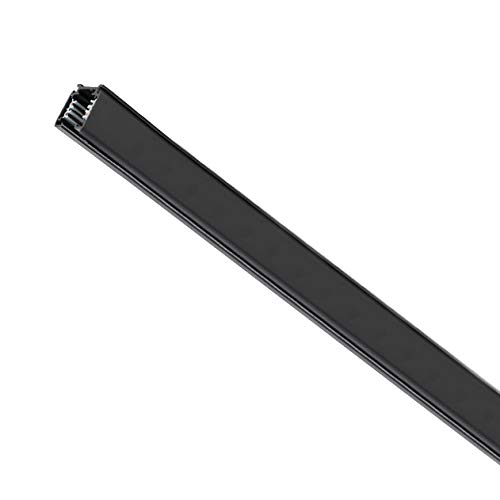 QAZQA Moderno Carril 150 cm negro para carril trifásico Aluminio Alargada Adecuado para LED Max. x Watt