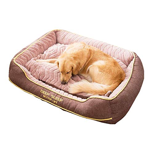 qiuqiu Cama para Perros, Sofá Cama Extragrande para Perros, Cojín Cálido para Perros, Colchón para Cueva, Nido Engrosado para Mascotas Extraíble Y Lavable, para Perros Medianos Y Grandes-Red||M