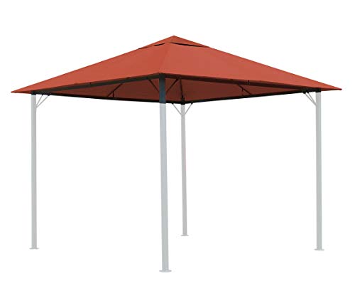 QUICK STAR Techo de repuesto para Gazebo de jardín 3x3m Naranja-rojo