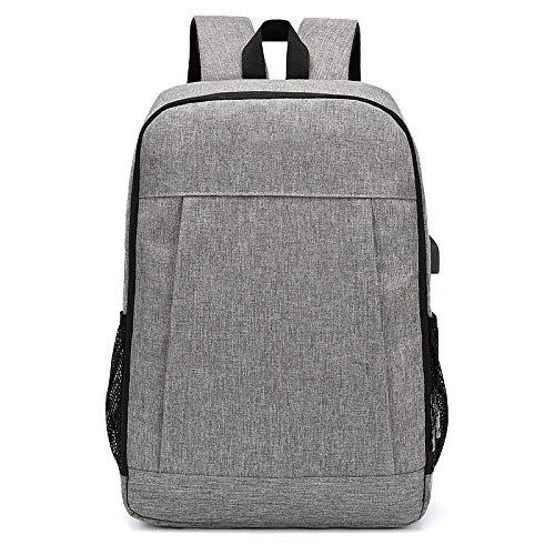 RUANRUAN Mochila para Hombres Bolsa De Computadora con Carga USB Campus Estudiante Mochila Escolar Mochila De Viaje para Deportes Al Aire Libre Gris Oscuro 31 * 17 * 47Cm